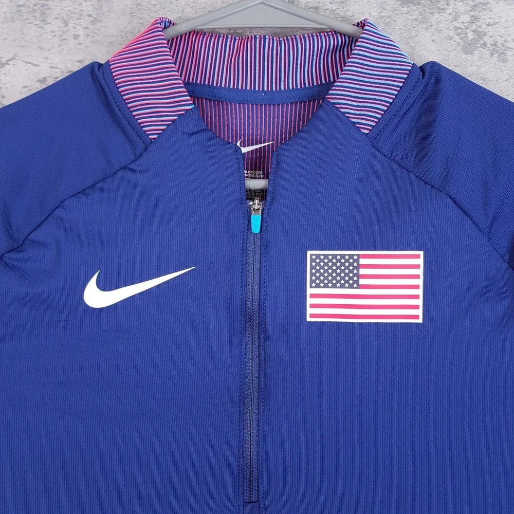 NIKE 2021/2023 USA International Team Pro Elite Half Zip Jacket Mens MEDIUM TALL